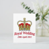 Koninklijke bruiloft 29 april 2011 briefkaart (Staand voorkant)