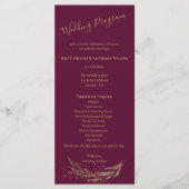 Koninklijke bruiloft bordeaux Alles in één bruilof Programma (Voorkant)