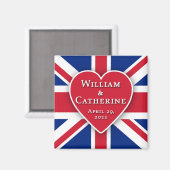 Koninklijke Bruiloft Magneten voor Feestgunsten (Voorkant / Achterkant)