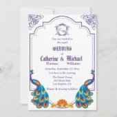  koninklijke bruiloft met naam monogram kaart (Voorkant)