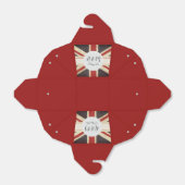 Koninklijke Bruiloft Unie Jack Monogram Favor Box Bedankdoosjes (Uitgevouwen)