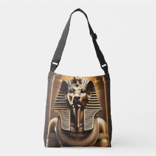 **"Koninklijke Brul: De Gouden Farao Leeuw"** Crossbody Tas