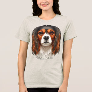Koninklijke Charles Cavalier Spaniel Huisdier Port Tri-Blend Shirt