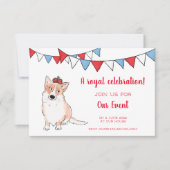 Koninklijke corgi-feestuitnodiging (klein) kaart (Voorkant)