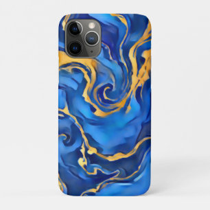 Koninklijke Dans Rijk Koningsblauw Goud Stromend A iPhone 11 Pro Hoesje