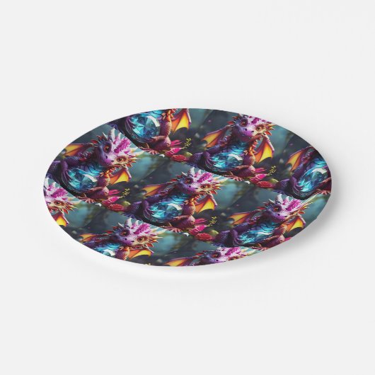 koninklijke draak papieren bordje (Gekanteld)