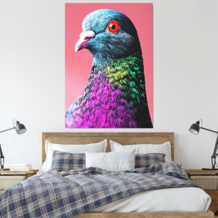 Koninklijke Duif Majesteit Levensechte Vogelportre Canvas Afdruk
