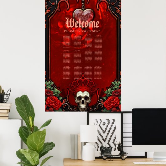 Koninklijke duisternis, een gotisch hart en schede poster (Thuiskantoor)