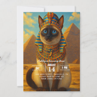 Koninklijke Egyptische Farao Kat in Woestijn Kaart