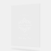 Koninklijke, elegante, "Best-Day-Ever" bruiloft Acryl Bord (Hoek)