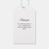 Koninklijke, elegante, "Best-Day-Ever" bruiloft Cadeaulabel (Achterkant)