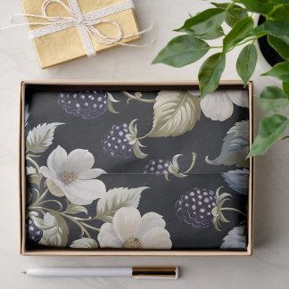 Koninklijke Elegantie Braambes & Bloemen Tissuepapier