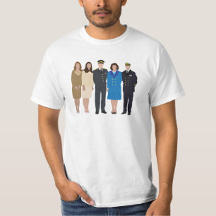 Koninklijke familie zonder gezichten illustratie t-shirt
