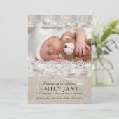  koninklijke foto van Lace & Bow Rustic Aankondigi Aankondiging (Staand voorkant)