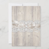 koninklijke foto van Lace & Bow Rustic Aankondigi Aankondiging (Achterkant)