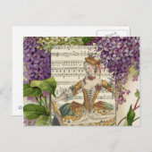  Koninklijke Franse Mode en Lilacs Briefkaart (Voorkant / Achterkant)