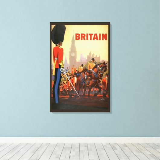 koninklijke garde Groot-Brittannië Canvas Afdruk (Insitu (Houten vloer))