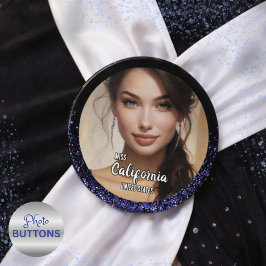 Koninklijke Glitter Glamour Wedstrijd Foto Knop Sp Ronde Button 4,0 Cm