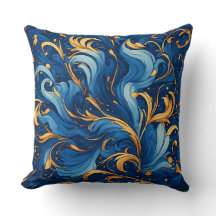 Koninklijke golven van grillige krullen van blauw 