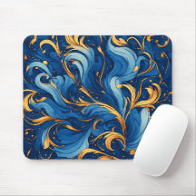Koninklijke golven van grillige krullen van blauw 