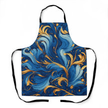 Koninklijke golven van grillige krullen van blauw 