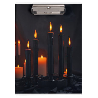 Koninklijke Gotische Halloween Kaars Klembord