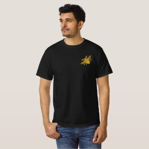 Koninklijke gouden bij imitatie van borduurwerk t-shirt