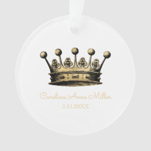Koninklijke  Gouden Eeuwige Naam Geboortedatum Kee Ornament