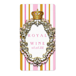 Koninklijke Gouden Kroon Roze Elegante Prinses Wij Etiket