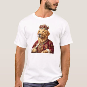 Koninklijke Gouden Retriever Koning Portret Kunstp T-shirt