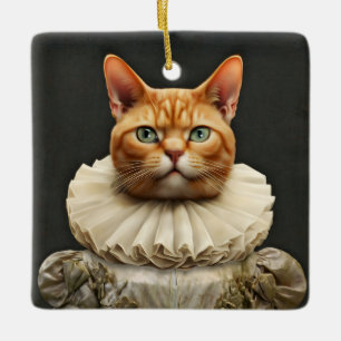 Koninklijke Kat Keramisch Ornament