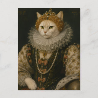Koninklijke Kat Koningin Elizabeth I Renaissance P Briefkaart