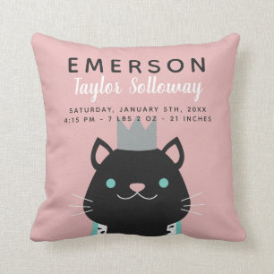 Koninklijke Kat met de Geboorte Stats van de Kroon Kussen