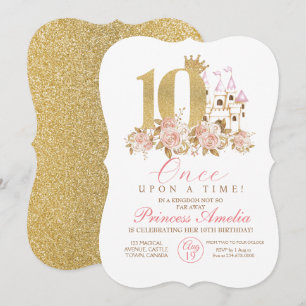 Koninklijke Kleine Prinses 10e Verjaardag Kaart
