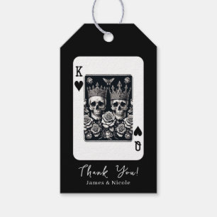 Koninklijke Koning & Koningin van Harten Schedels Cadeaulabel