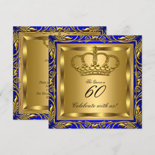 Koninklijke Koningin of Koning Royal Blauw Goud El Kaart