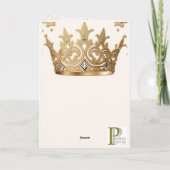 Koninklijke Kroon Groet/Notitiekaart Kaart (Achterkant)