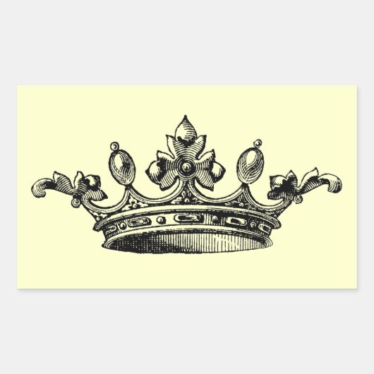  koninklijke kroon rechthoekige sticker (Voorkant)