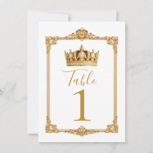 Koninklijke Kroon Tafelnummer in Goud