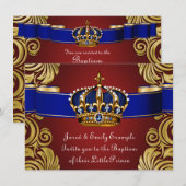 Koninklijke kroonprins doop rood goud kaart (Voorkant / Achterkant)