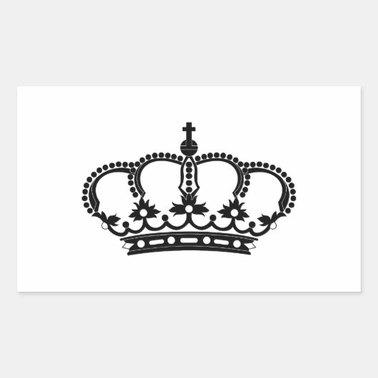 Koninklijke Kroonprins Koning Rechthoekige Sticker (Voorkant)