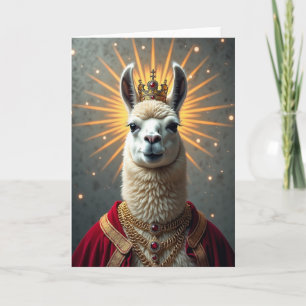Koninklijke Lama Verjaardagskaart Kaart