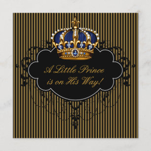Koninklijke Marine Blauw Zwart Goud Prins Baby Sho Kaart