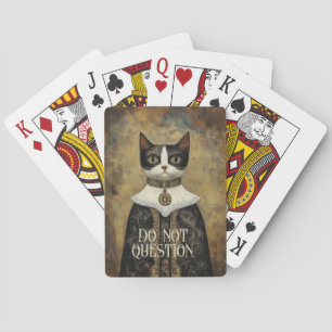 Koninklijke Middeleeuwse Tuxedo Kat Regels Pokerkaarten