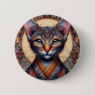 Koninklijke Mythic weelderige fantasie katachtige Ronde Button 5,7 Cm