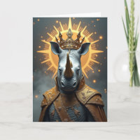 Koninklijke Neushoorn Verjaardagskaart