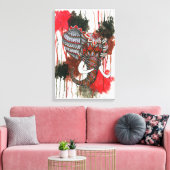 koninklijke olifant canvas afdruk (Insitu (Woonkamer))
