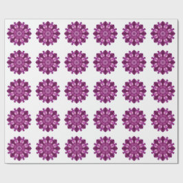 Koninklijke Paarse Bloem Mandala Cadeaupapier
