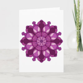 Koninklijke Paarse Bloem Mandala Kaart