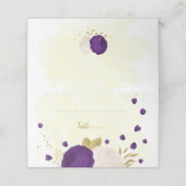 koninklijke paarse en witte bloemen botanische gou (Buitenkant ongevouwen)